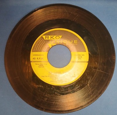 Joe Leahy Orchestra & Chorus RKO Unique Records 45 RPM  To Love You/Dutch Treat