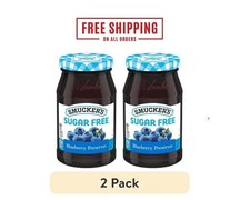 2 pack Smucker's: Blueberry Sugar Free Preserves, 12.75 oz New