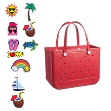 Red Beach Bag Perfect Beach Or By The Pool (Includes 10 Accessories)