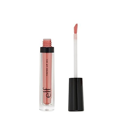 e.l.f. Cosmetics Tinted Lip Oil, Long Lasting & Sheer Coverage Nude Kiss, 0.1 Oz