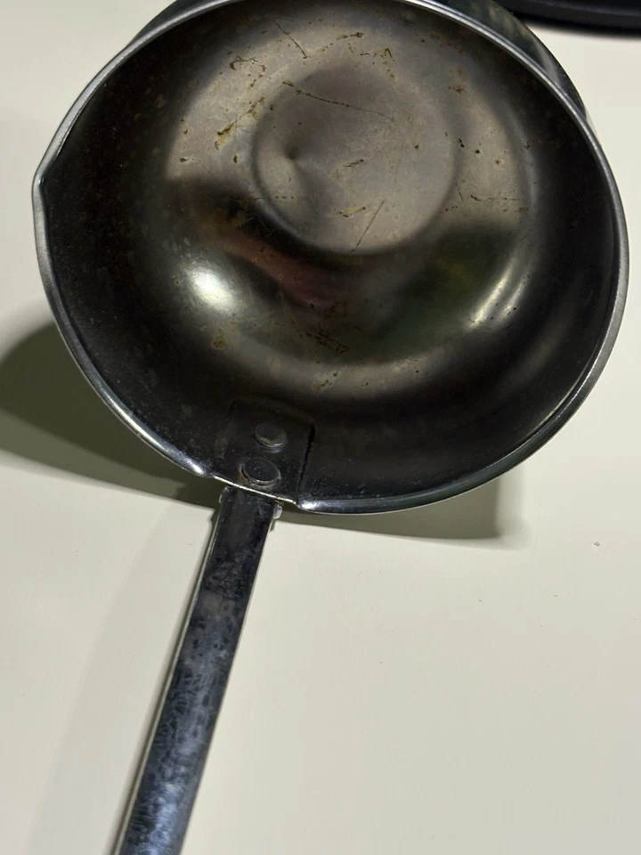 Chrome Foley Ladle VTG Kitchen Tool Utensil Wood Handle - Image 3 of 4