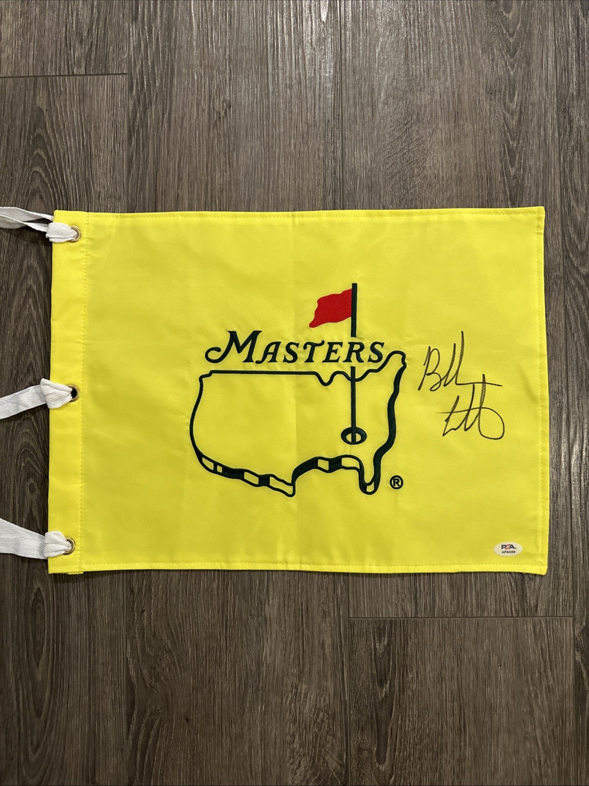 Bubba Watson Autographed Signed Undated Masters Flag! Psa Coa 