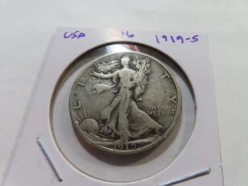 C16 USA 1919-S Liberty Walking Half Dollar