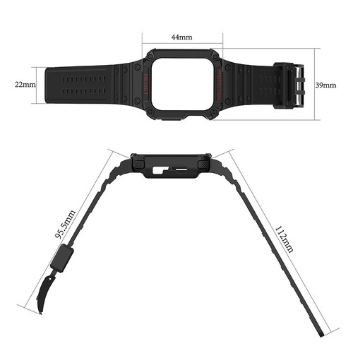 Protect Strap Band opaska z etui do Apple Watch 7 / 6 / 5 / 4 / 3 / 2 / SE (41 / - Zdjęcie 5 z 9