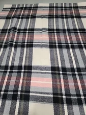 NWT STITCH FIX Black/Ivory/Gray/Pinkish Plaid Large Blanket Scarf