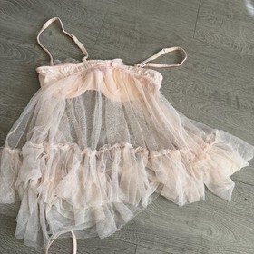 Victoria&rsquo;s Secret Sexy Little Things Sheer Babydoll Lingerie Set Ivory S/M 34B