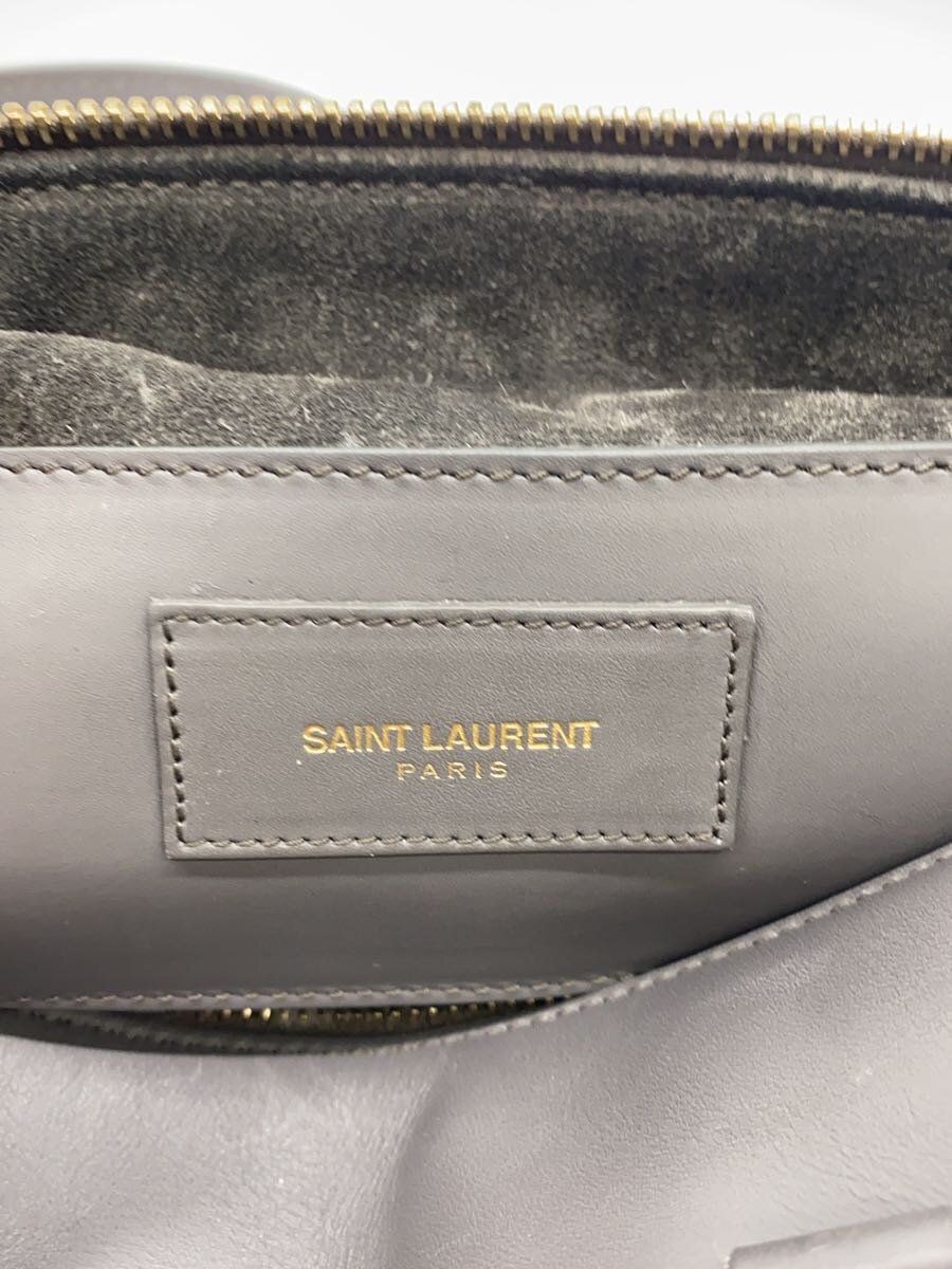 BORSA A TRACOLLA SAINT LAURENT CLASSIC BABY DUFFLE PELLE GRIGIO CLD330958 usata