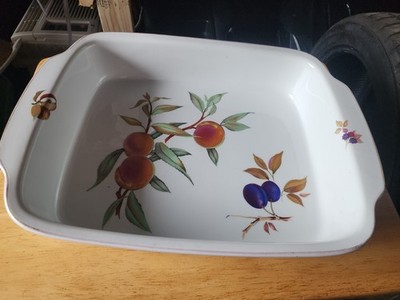 4 Superb Vintage Royal Worcester Evesham Gold LASAGNA PAN English Porcelain