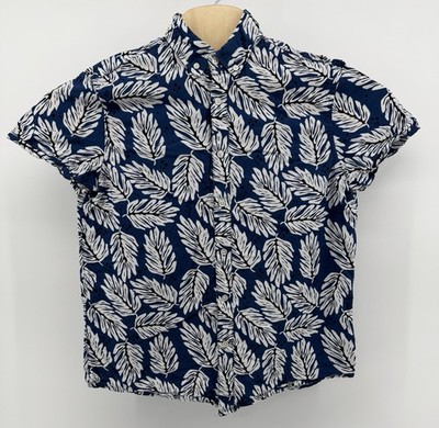 Green Coast Hawaiian Shirt Men's Size S Viscose Floral Tropical Beach Aloha