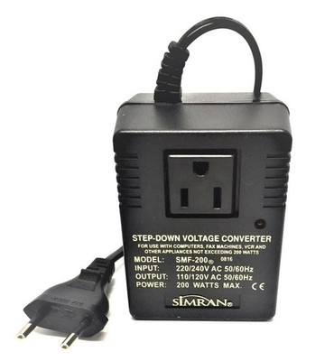 Simran SMF-200 Deluxe 200 Watts Step Down Voltage Converter for International...