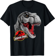 Jurassic Park T-Rex Circle Art Fill Graphic T-Shirt T-Shirt