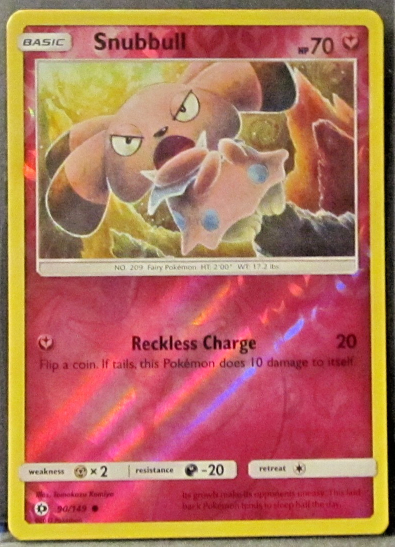 1 POKEMON CARD TCG/SNUBBULL/90/149/REVERSE HOLO/COMMON/2017