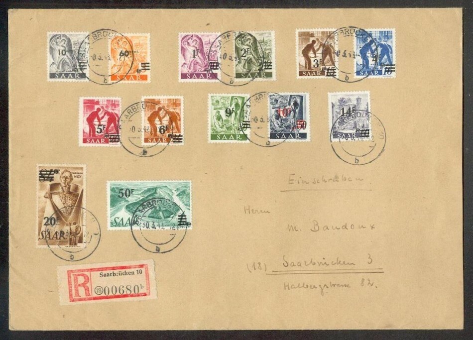 Saar 226/238 Set Letter with Variety (41145)