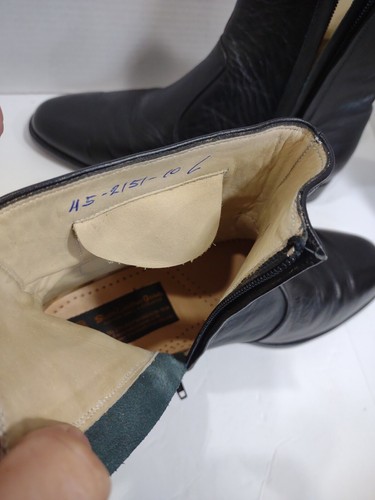 Bespoke Custom Siam Leather Black 8" Dress Boot Full Leather Men's 10M EUC $499 - Picture 14 of 22