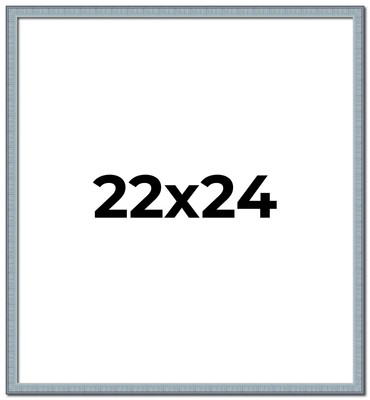 22x24 Frame Blue Scuffed Farm Board Solid Wood Picture Frame Width 0.75 Inches |