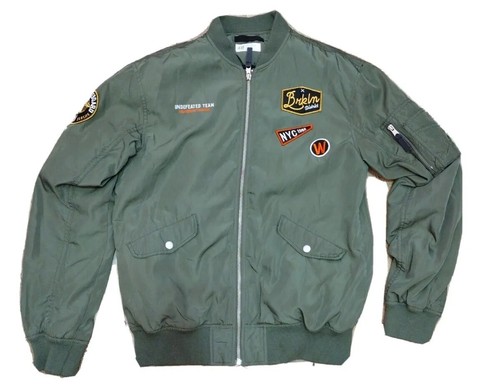 H\u0026M Olive Green Bomber Jacket Unisex 