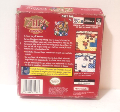 Legend of Zelda Oracle of Seasons Nintendo Game Boy Color GBC