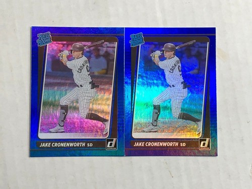 JAKE CRONENWORTH LOT OF 2 2021 Donruss RR BLUE FOIL PARALLEL SP RC's #62! INVEST