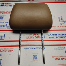 93-95 Bmw E34 5-series Front Seat Headrest Dark Tan Leather Oem 93-95 Bmw E34 5-series Front Seat Headrest Dark Tan Leather Oem