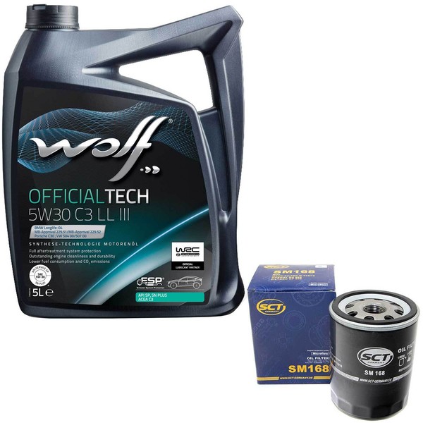 MotoröL Set 5W30 5 Liter + ÖLfilter SM 168 FüR Lancia Dedra SW Y 1.4 1.6 1.8 835-image