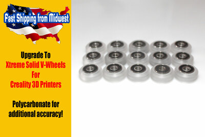 Extreme Solid V-Wheel for Creality 3D Printer CR-10 CR-10S w/ 625-R Bearings