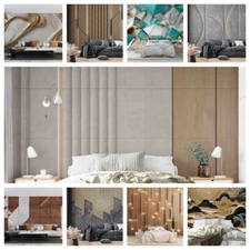 3D Geometric Wood Wave Self-adhesive Wallpaper Removable Wallpaper Wall Mural