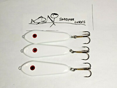 3 -3 oz Slab Jigging Casting Lead Fishing Spoons White | eBay 3 -3 oz Slab Jigging Casting Lead Fishing Spoons White | eBay