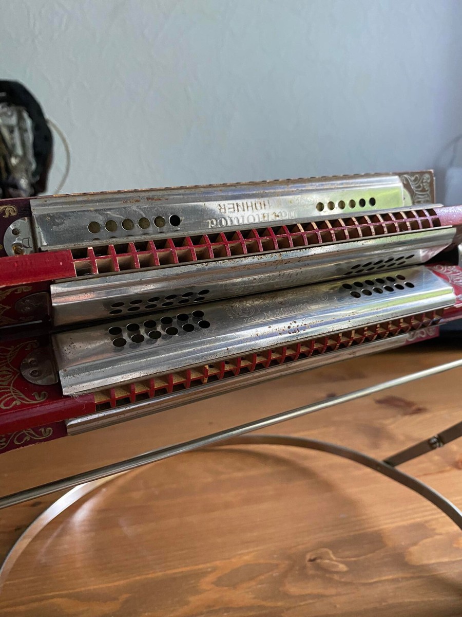 Vintage HoHNER Tremolo SEXTET HARMONICA GERMANY A,B,F,C,G,D (1893