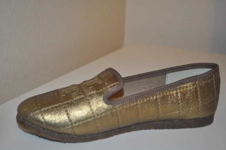 NUEVO EN CAJA Zapatilla para Fumar Tory Burch COWLEY Zapato Plano Bronce Cuero de Oveja Talla 6 Foto 3 de 4
