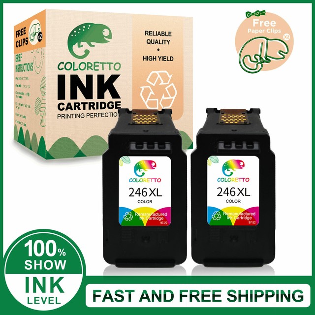 2PK CL 246XL Tricolor Printer Ink Cartridge For Canon PIXMA TS3320 eBay