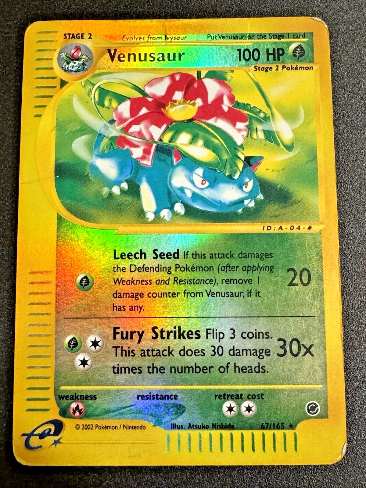 Venusaur 67/165 Expedition Pokemon Card e-Series Reverse Holo Foil Rare HP