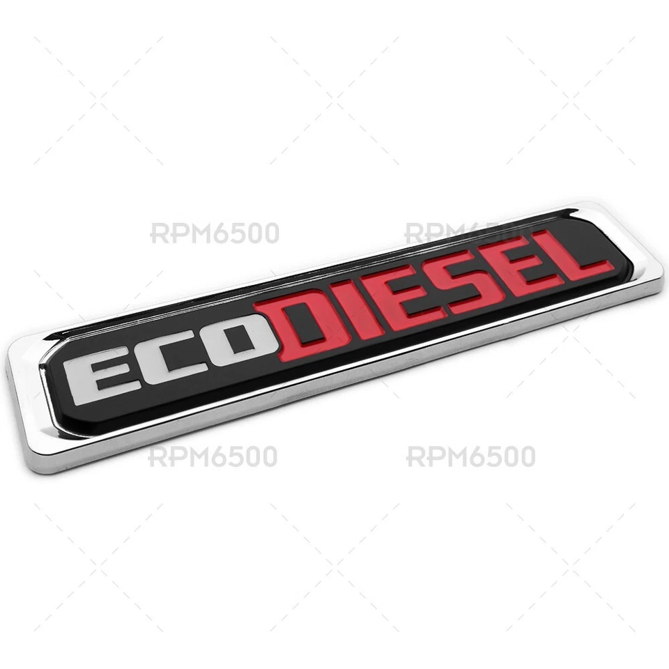 SET 2 DODGE RAM 1500 Chrome "Eco Diesel" Nameplate Front Fender Badge Emblem - Image 2 of 4