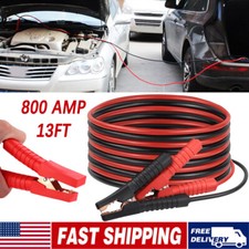 Heavy Duty Jumper Booster Cables Commercial Grade Battery 2 Gauge 13ft 800 Amp