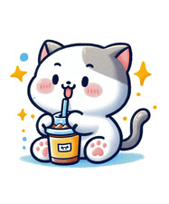 Wall decal sticker cute cat wall sticker 18 x 18 cm large