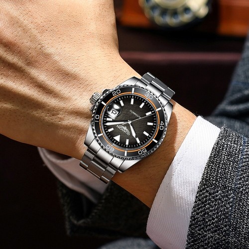 Mens Automatic Mechanical Watch Ceramic Bezel Sapphire Glass Japan NH35 Movement - Picture 14 of 18