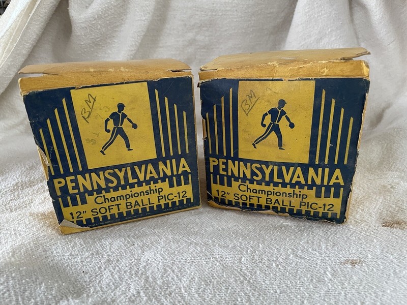 2 Vintage Pennsylvania Championship 12  soft ball Pic-12 In Original Package
