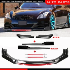 For Infiniti G37 Coupe Sedan Front Bumper Lip Spoiler Splitter Rear Lip Body Kit