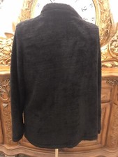 SPARKLY Faded Glory BLK super soft polyester fleece sweatshirt Misses sz 2X B3.