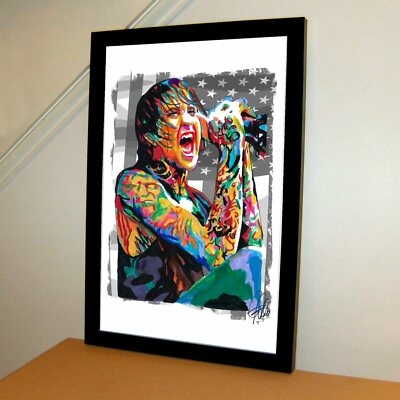 Mitch Luckerサイン入りポスター　デスコア Commissioner Mitch Lucker Suicide Silence Deathcore Music Poster Print Wall Art