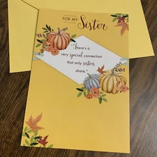 HAPPY THANKSGIVING FOR MY SISTER From Sister 5”x7” Hallmark Greeting Card