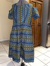 NIGERIAN AFRICAN WAX ANKARA DRESS  CULTURAL ETHNIC CLOTHING AFRICA 