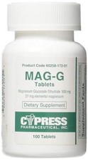 Cypress Mag G Magnesium Gluconate 500mg -Expiration Date 02-2028