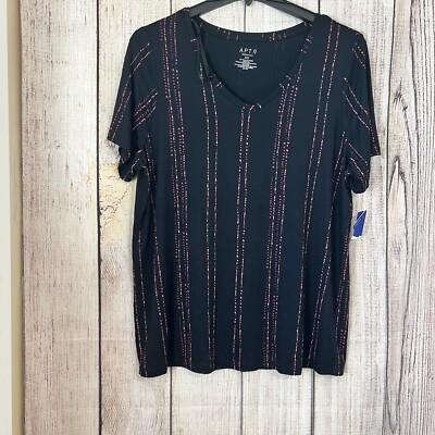 Apt.9 Women s Essential Basic V-neck Tee Size 0X