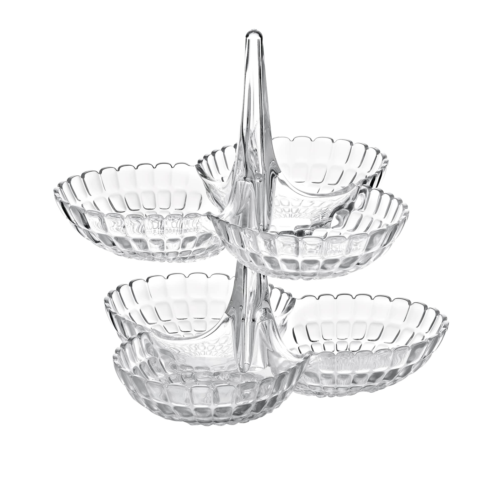 Guzzini Set 2 Antipastiere Tiffany, Trasparente, 27 x 25 x h25.5 cm