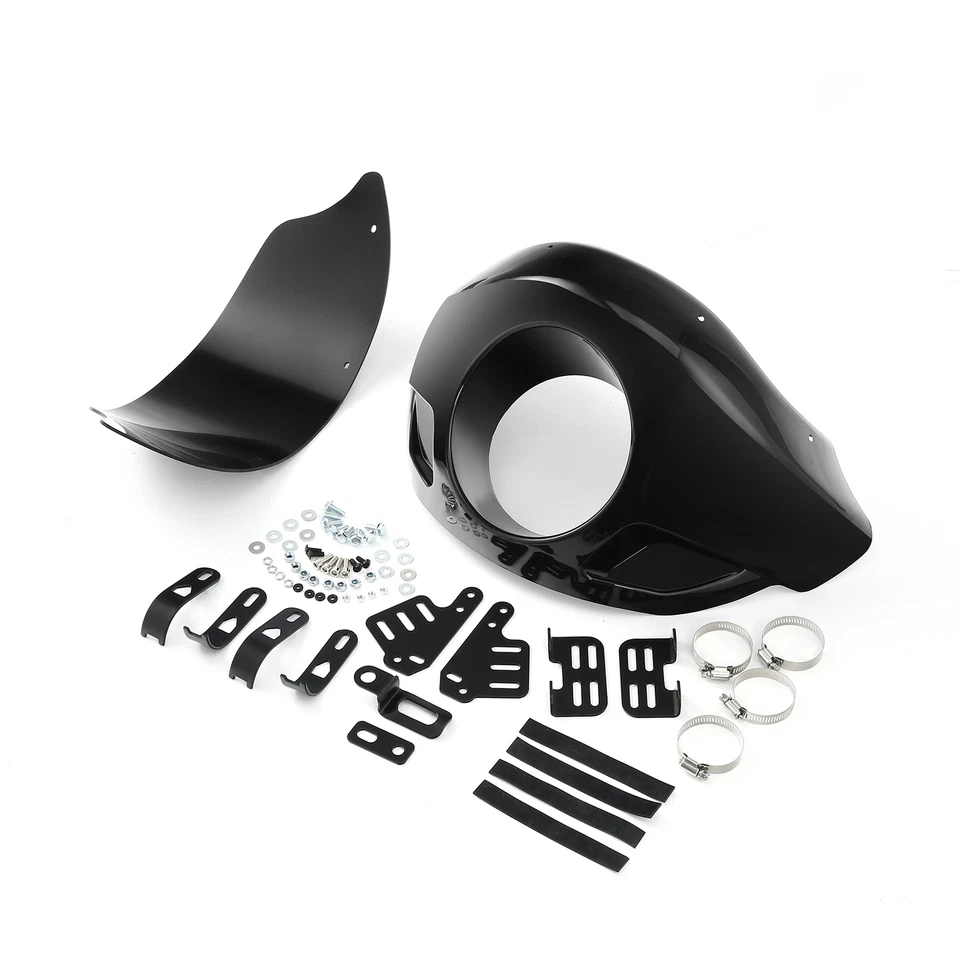 Carenado de faros delanteros Café Racer de 5 3/4" apto para Harley Sportster XL Touring Foto 4 de 4