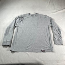 Dickies Shirt Mens Large Gray Casual Long Sleeve Workwear Lightweight Adult Tee