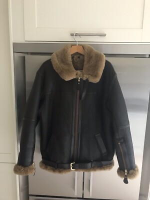 IRVIN Sheepskin Leather Flying Jacket By Aviation Leathercraft Size 48 Long  UK