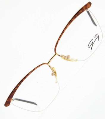 GENNY 535 56 Gold Turtle Butterfly Frame Glasses Vintage 80s Women