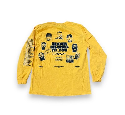 Brockhampton Ginger Long Sleeve Tour T Shirt Mens Large Yellow Kevin Abstract