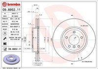 2X Brembo 09.8952.11 Bremsscheibe FüR BMW